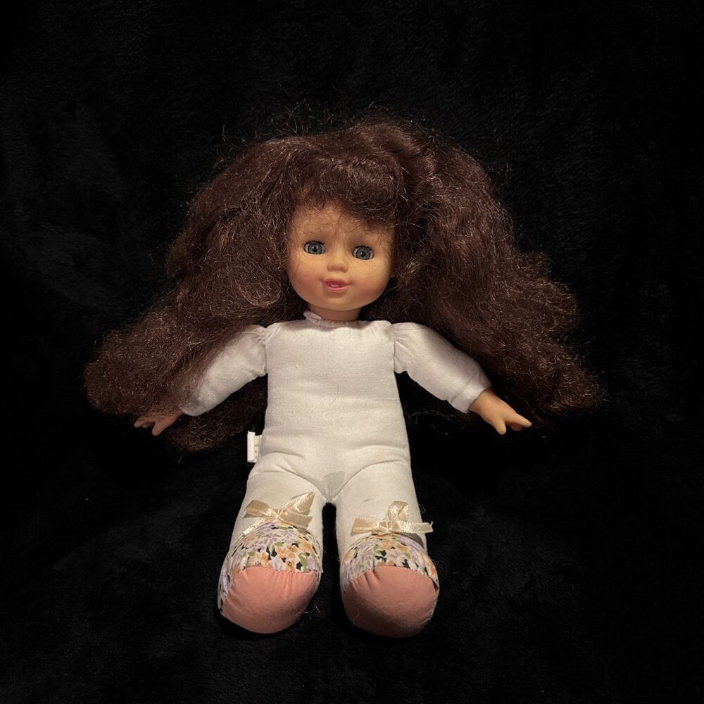 Vintage 1999 City Toy Blue Eyes Baby Doll Soft Body